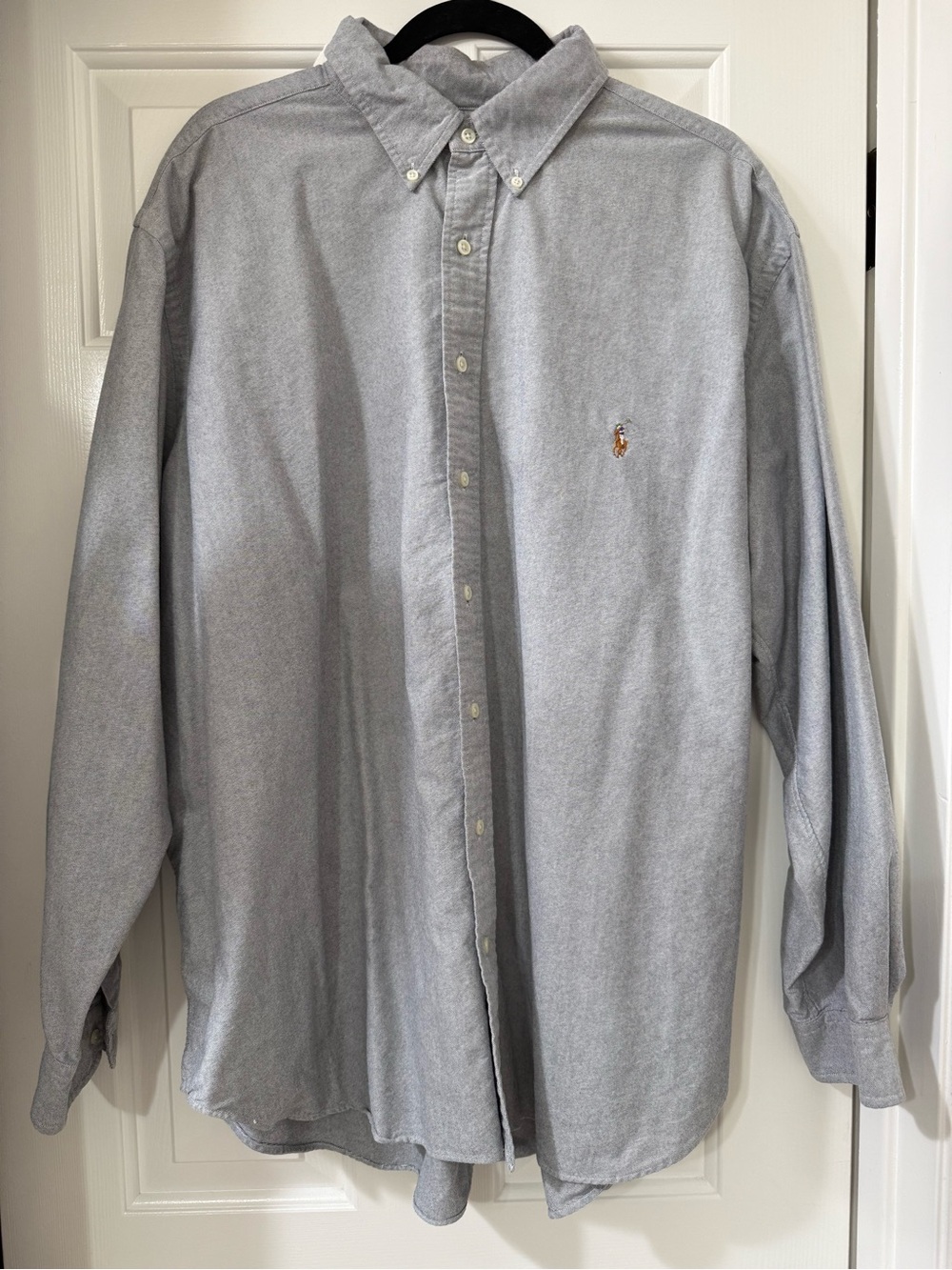 Polo by Ralph Lauren Light Gray Button-Down Oxford Shirt - 2XB